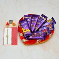 Delightful Festive Rakhi Chocolate Thali