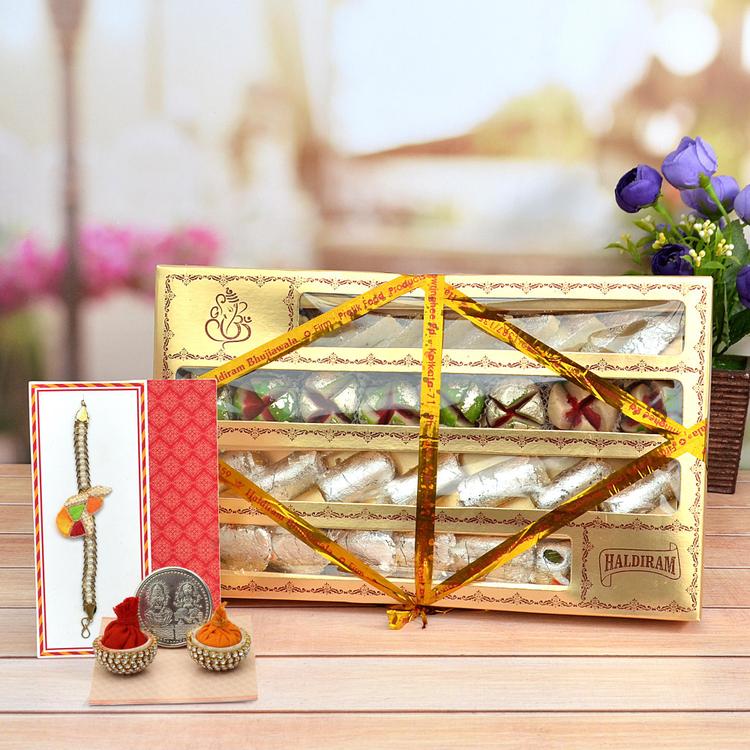 Rakhi Mixed Sweets Box 1kg with Rakhi