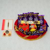 Rakhi Thali - Chocolates & Rakhi