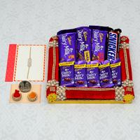 Dairy Milk, Snickers in a Thali