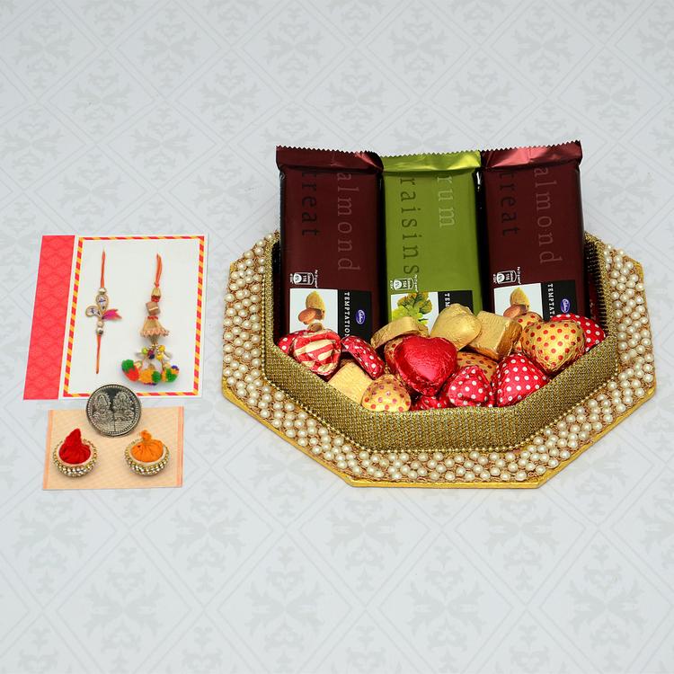Temptation, 250gm Chocolates & Rakhi