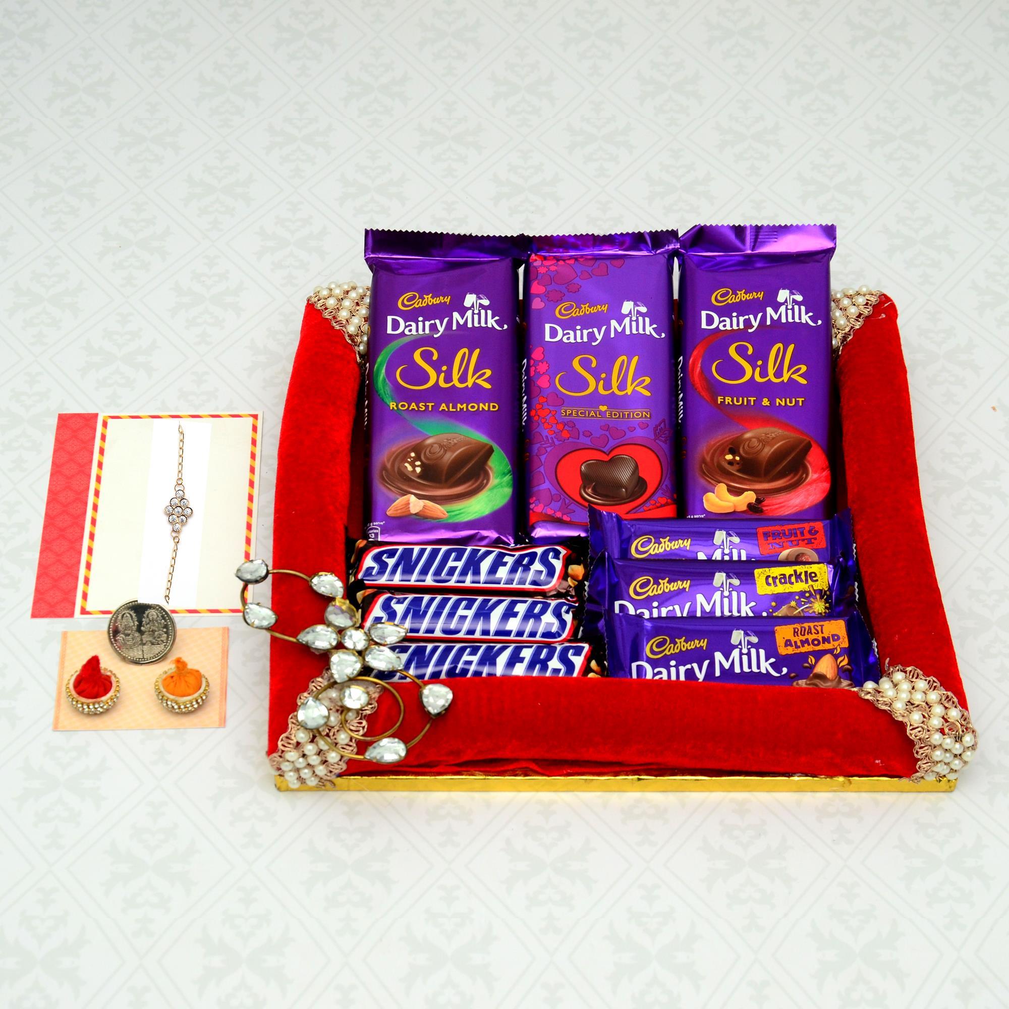 Rakhi Thali Chocolates Rakhi Chocolate Hampers