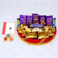 Chocolates in a Thali and Rakhi