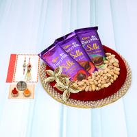 Special Rakhi Chocolates & Dry Fruits Thali