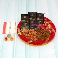 Rakhi Thali - Chocolates Dry Fruits & Rakhi