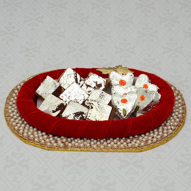Sweets Thali - 500gm Sweets in a Thali