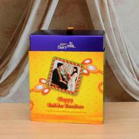 Custom Happy Rakhi Silk 16 Pralines