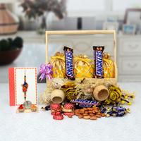 Rakhi Almond & Chocolates Basket & Rakhi