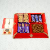 Mawa Pista Barfi, Raisins, Snickers with Rakhi
