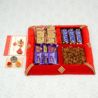 Mawa Pista Barfi, Raisins, Snickers & Rakhi