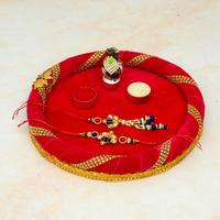 Red Zari Thali, Bhaiya Bhabi Rakhi