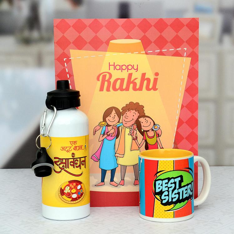 Best Sister Mug, Bottle & Card