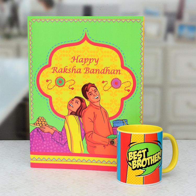 Brother Personalized Mug, Greeting Card