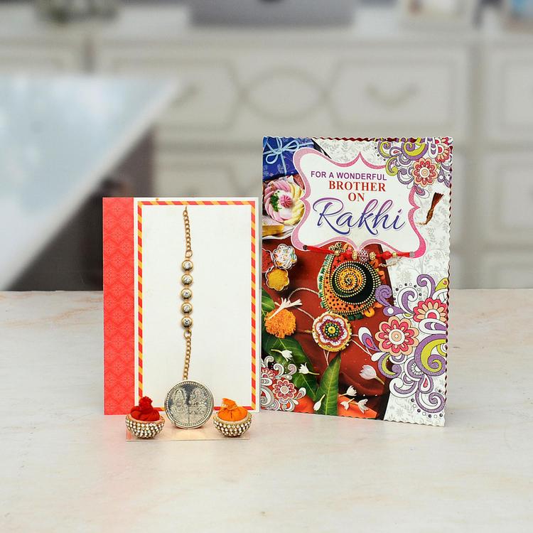 For A Wonderful Brother Rakhi Card & Rakhi