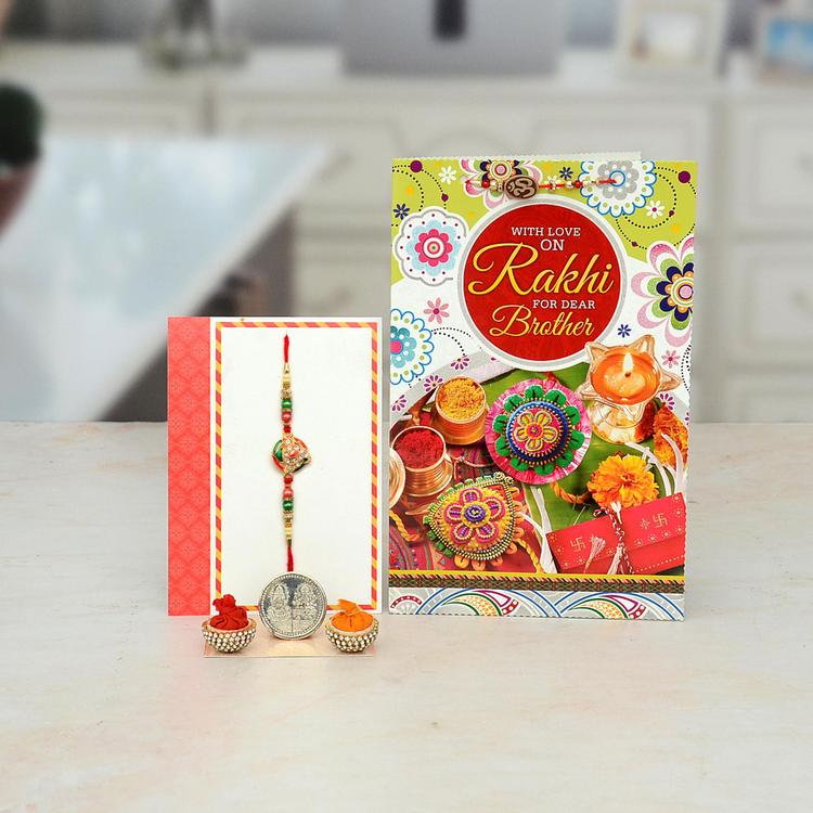 With Love on Rakhi - Brother Card & Rakhi