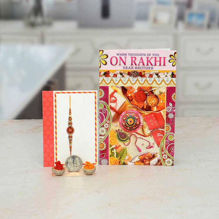 Dear Brother Card & Om Rakhi & Rakhi