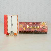 Best Wishes Rakhi Greetings Card with Rakhi