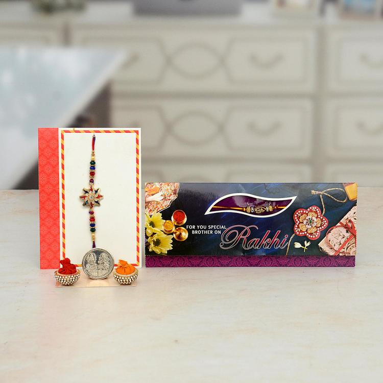 Rakhi Greetings Card with Rakhi