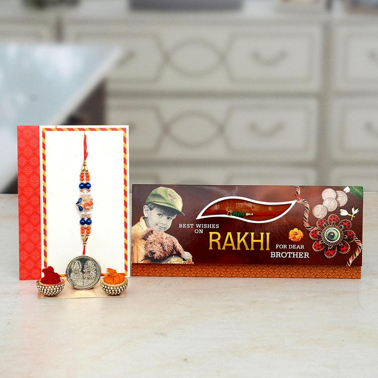 Dear Brother Rakhi Greetings Card with Rakhi