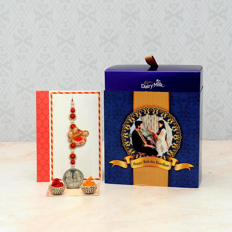 Custom Silk 16 Pralines & Rakhi - 2