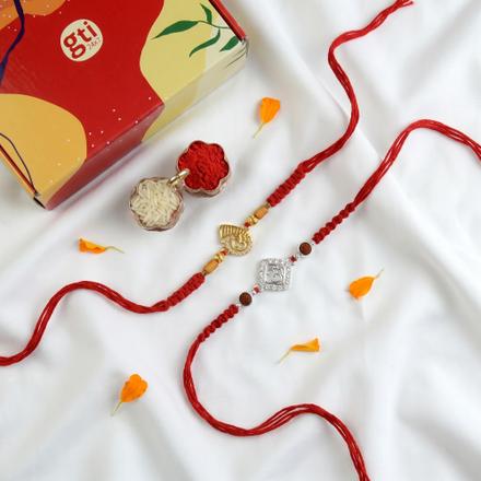 Set of 2 Antique Om Rakhis