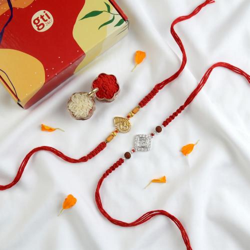 Set of 2 Antique Om Rakhis