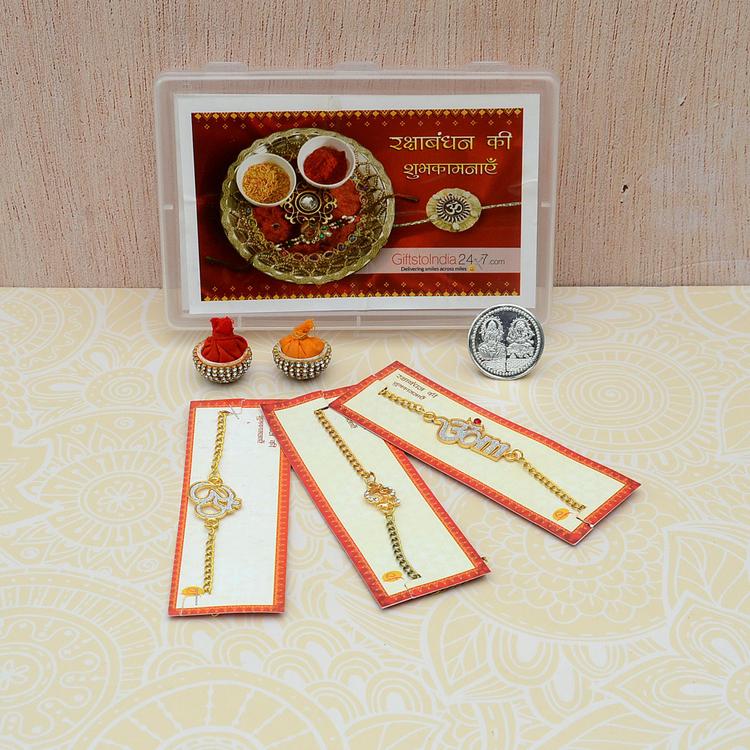 Set of 3 Om Rakhi