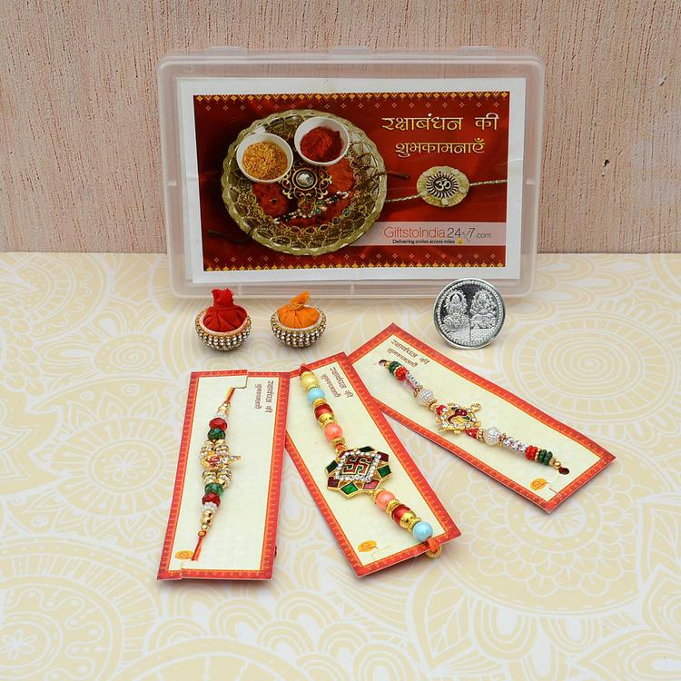 Set of 3 Gorgeous Divine Rakhi