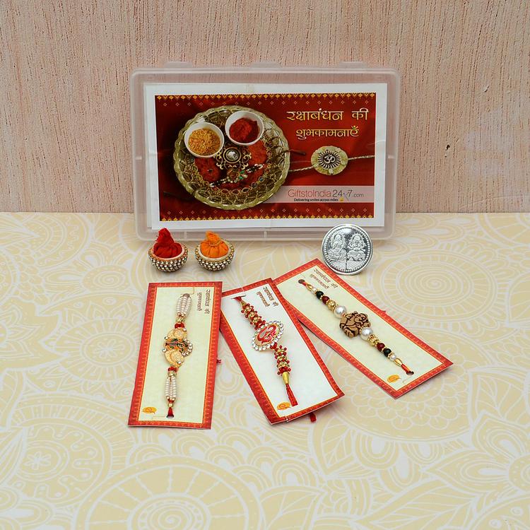 Set of 3 Lovely Divine Rakhis