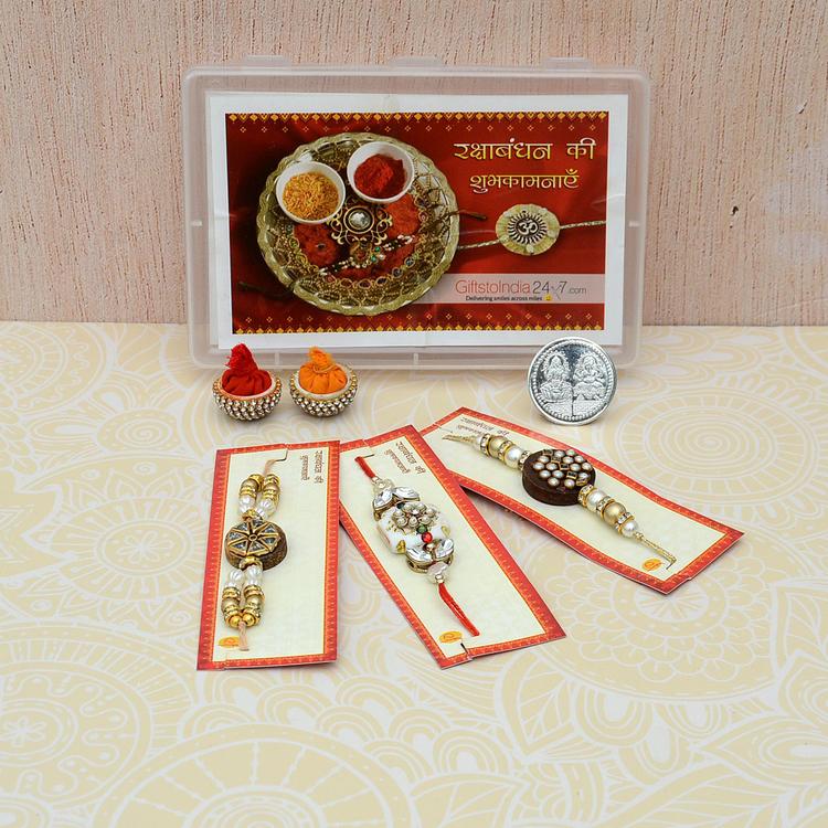 Set of 3 Attractive Rakhi