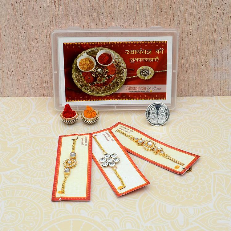 Set of 3 Designer Bracelet Rakhi