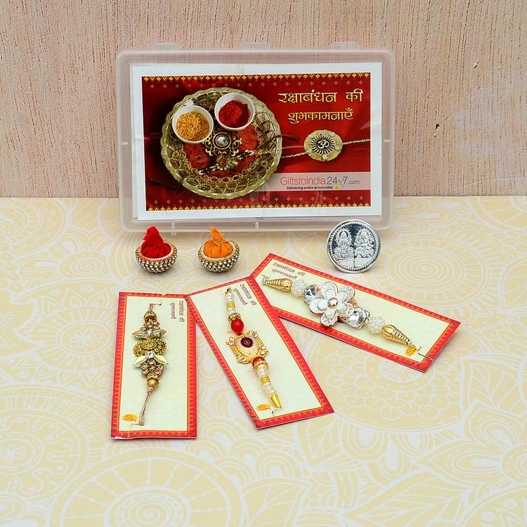 3 Metallic Rakhis