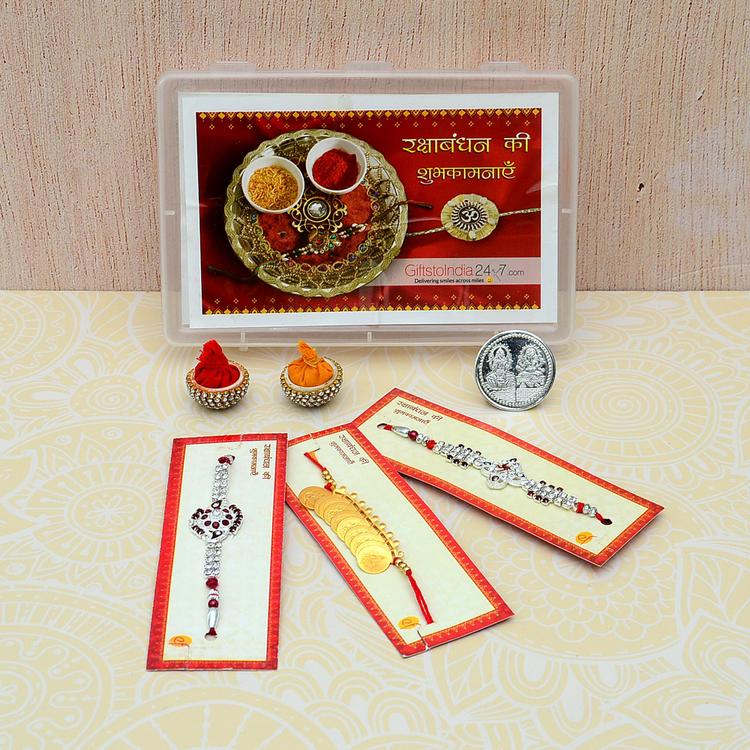 Set of 3 Metal Rakhis