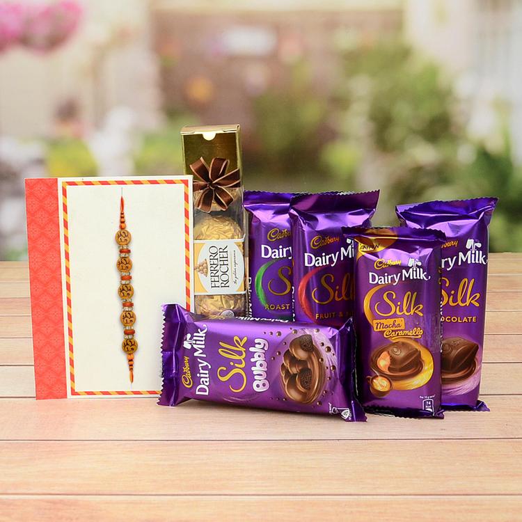 Dairy Milk, Ferrero Rocher with Rakhi