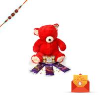 Ferrero Rocher, Dairy Milk and Teddy with Rakhi