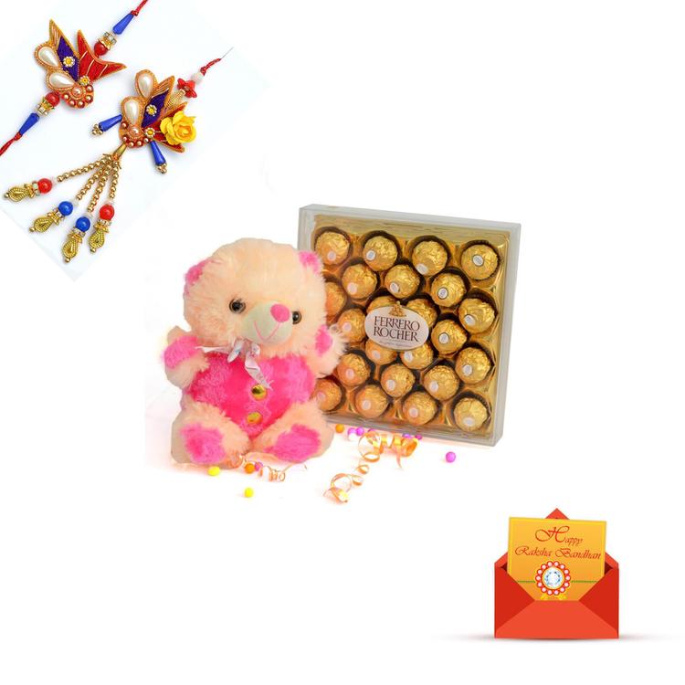 Ferrero Rocher with Teddy with Rakhi