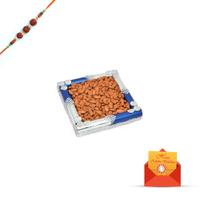 500 gm Almond In a Thali with Rakhi