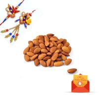 1 Kg almond with Bhaiya Bhabi Rakhi