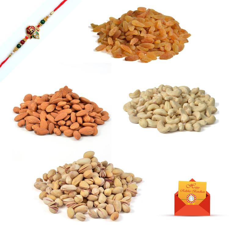 300gm Almond and kaju with Rakhi