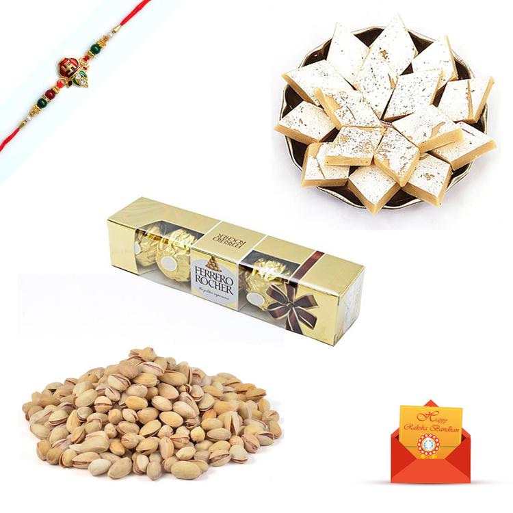 Appetizing Hamper With Rakhi
