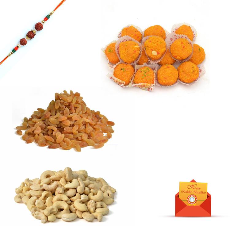 Sweets, Dry Fruits With Rakhi