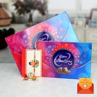 2 pcs Cadbury Celebration with Bhaiya Bhabhi Rakhi