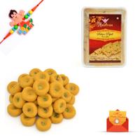 Kesaria Peda and Sohan Papri with Rakhi