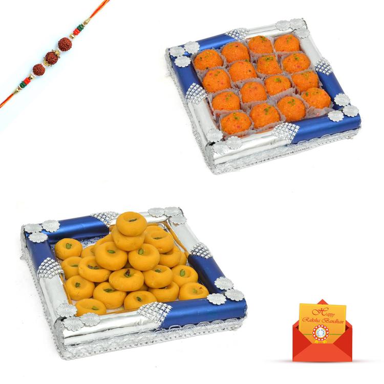 Kesaria Peda, Laddoo Thali & Rakhi