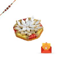 Kaju Barfi 500gm a Thali with Rakhi