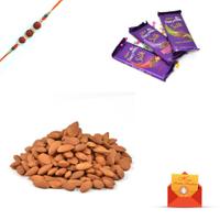 250 gm Almond & Chocolates with Rakhi