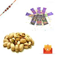 500 gm Pista & Chocolates with Rakhi