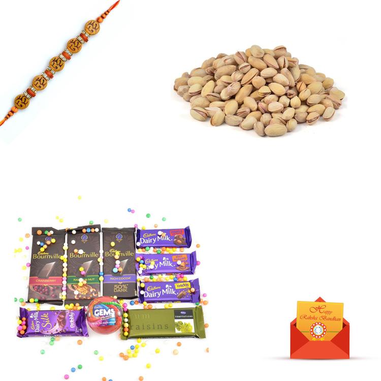 Pista & Mixed Chocolates with Rakhi