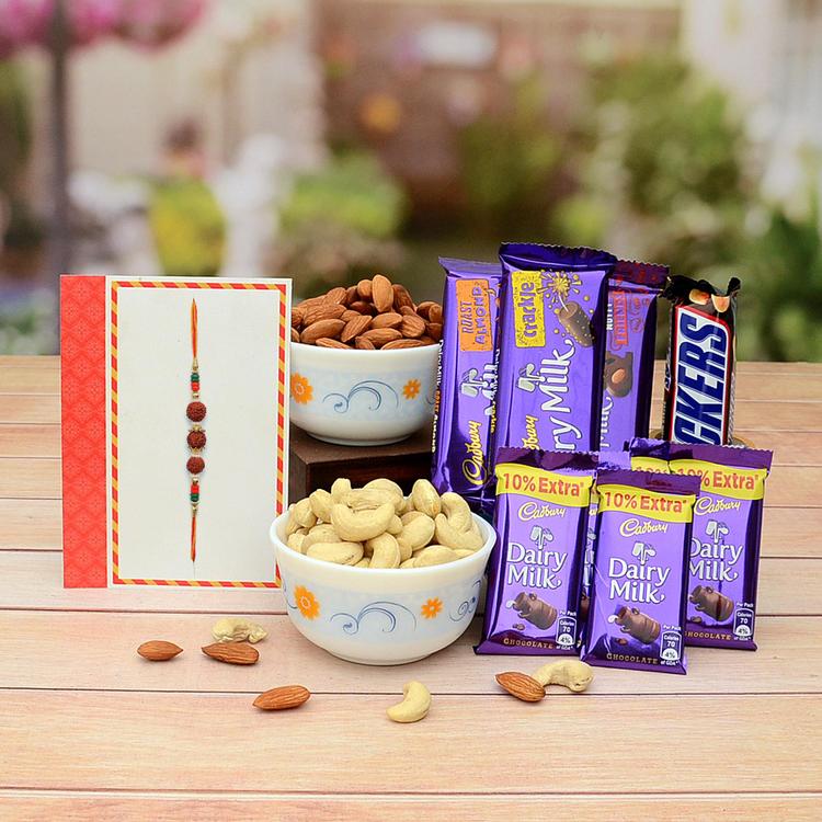 Dry Fruits with Dairy Milk & Rakhi