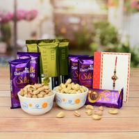 Mixed Dry Fruits & Chocolates with Rakhi